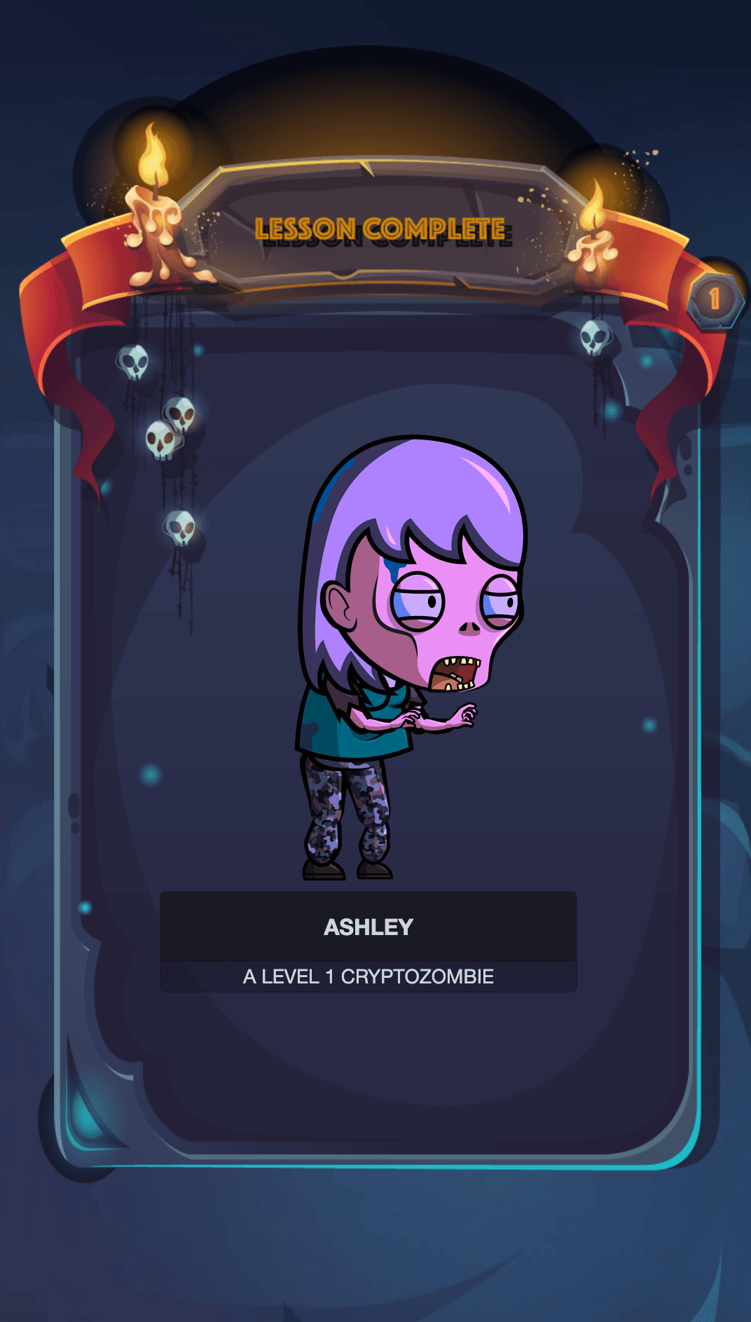 Crypto Zombies Lesson 1 Chapter 1 screenshot