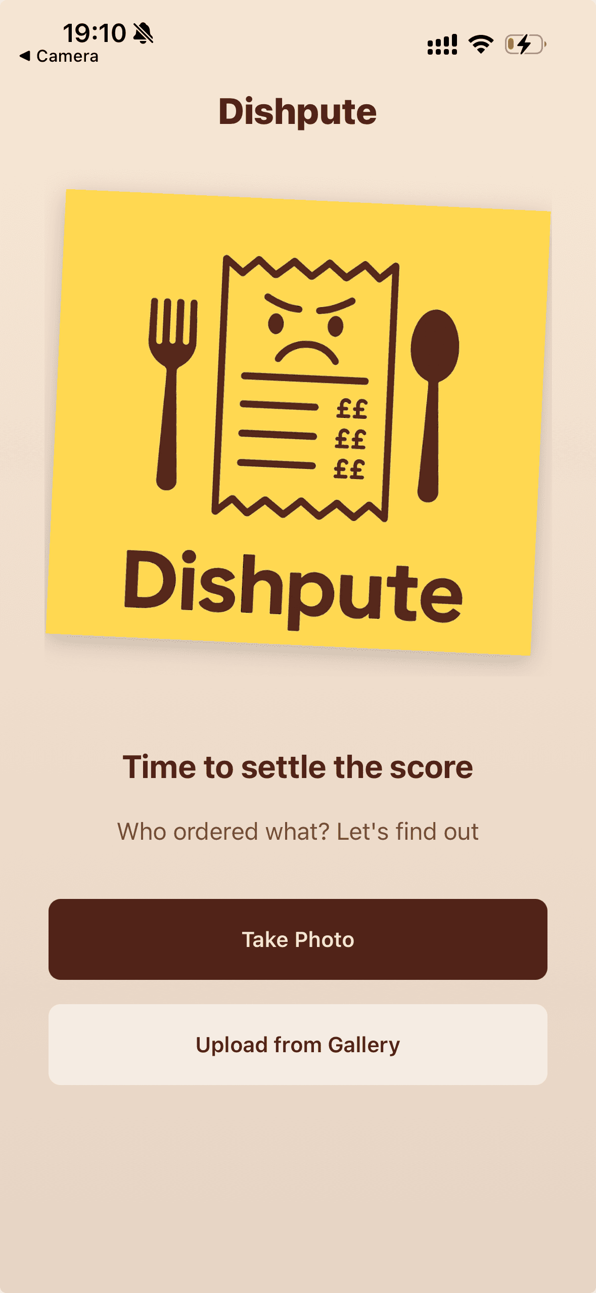 Dishpute mobile app screenshot