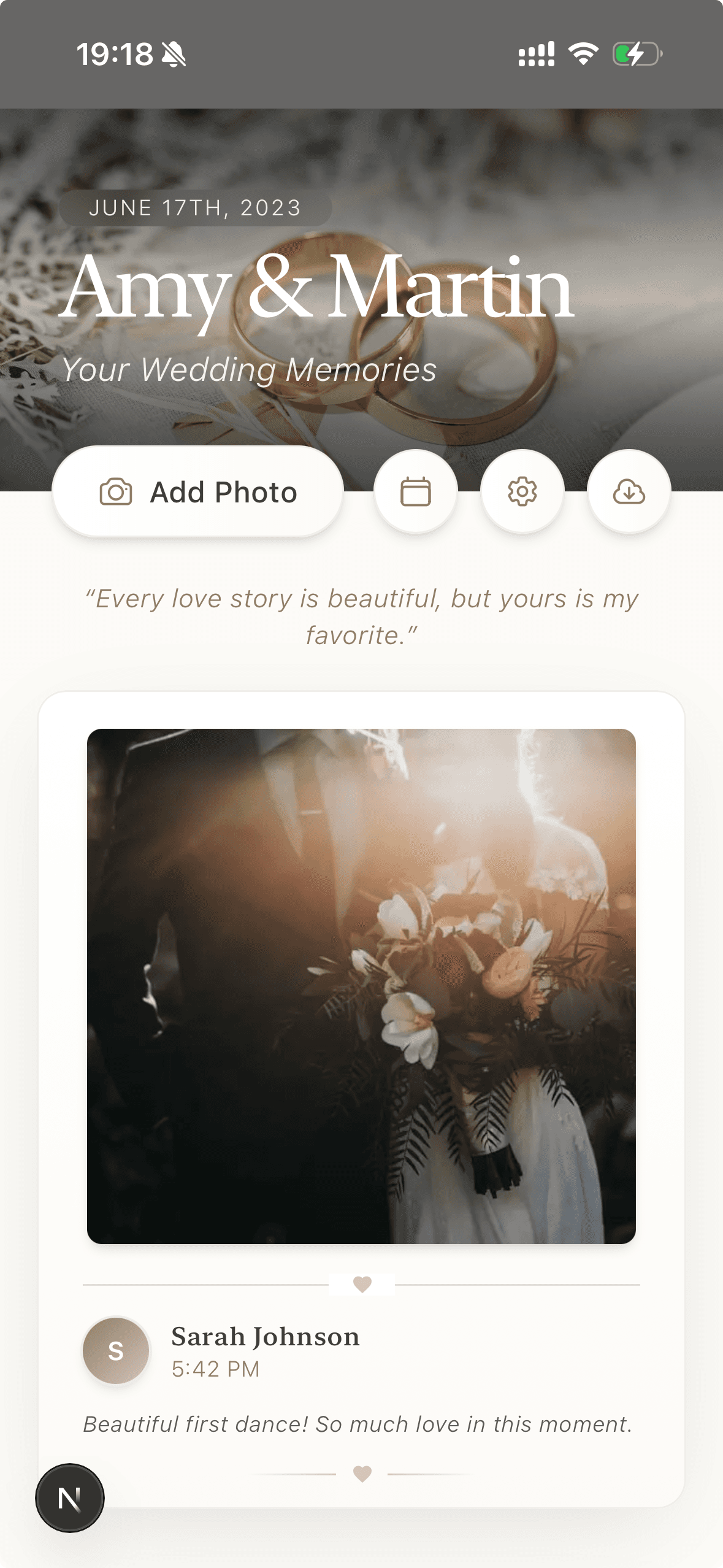 Wedding App screenshot